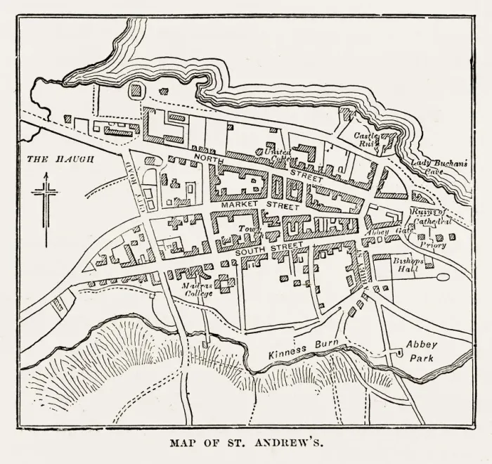 Framed Print : Map of the City of St. Andrewas, Scotland Victorian Engraving, 1840 Framed Print : Map of the City of St. Andrewas, Scotland Victorian Engraving, 1840