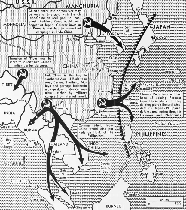 Framed Print : Map of Communist Advances in East Asia Framed Print : Map of Communist Advances in East Asia
