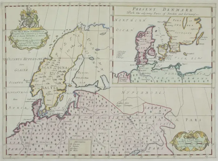 Framed Print : Map of Denmark Framed Print : Map of Denmark