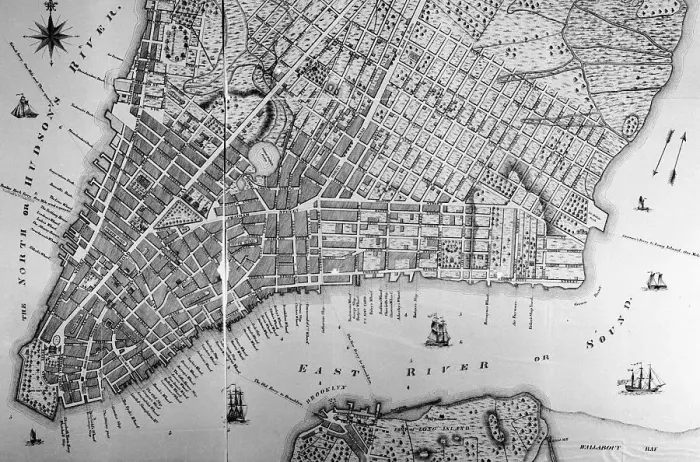Framed Print : Map of Early New York City Framed Print : Map of Early New York City