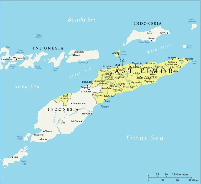 Framed Print : Map of East Timor - Vector Framed Print : Map of East Timor - Vector