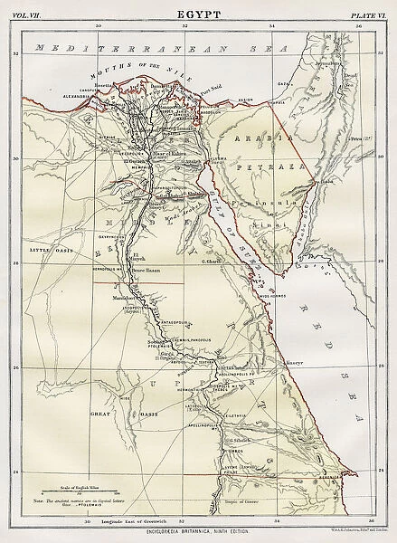 Map of Egypt 1883