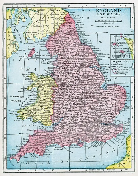 Framed Print : Map Of England And Wales Framed Print : Map Of England And Wales