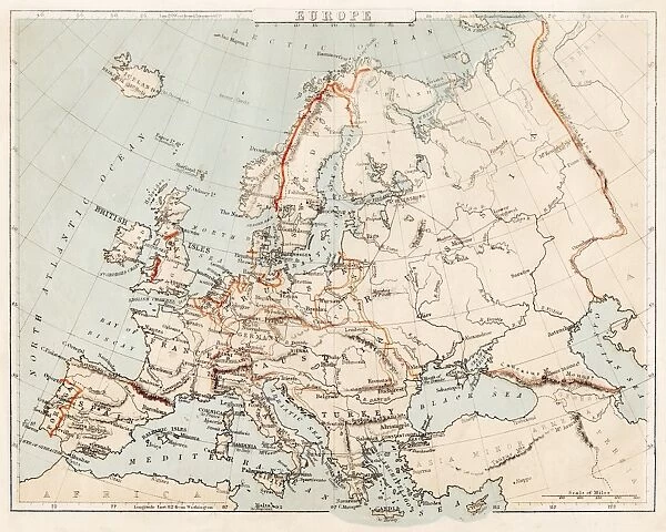 Map of Europe 1869