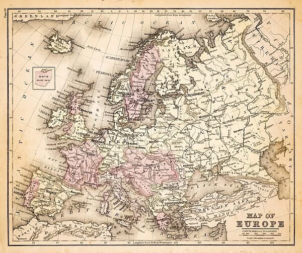 Map of Europe 1883