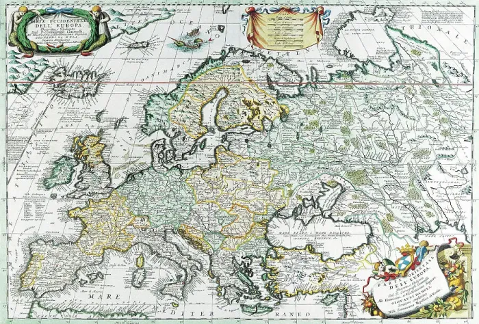 Framed Print : Map of Europe Framed Print : Map of Europe