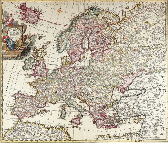Framed Print : Map of Europe