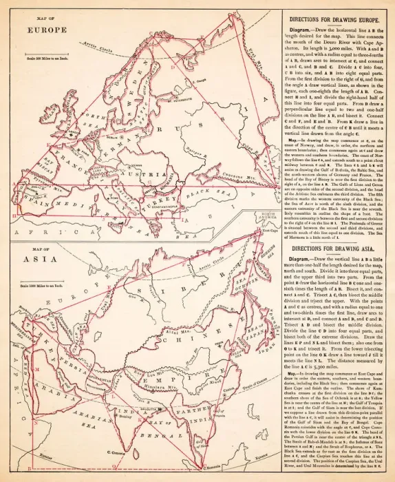 Framed Print : Map of Europe and asia 1883 Framed Print : Map of Europe and asia 1883