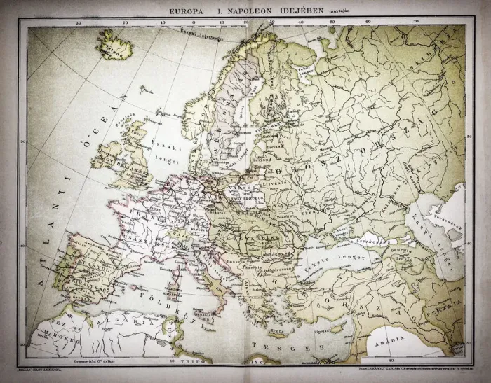 Framed Print : Map of Europe, Napoleon idea 1810 Framed Print : Map of Europe, Napoleon idea 1810
