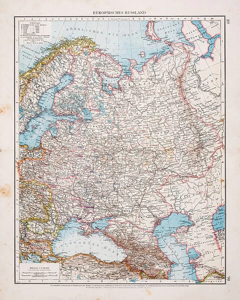Map of european Russia 1896