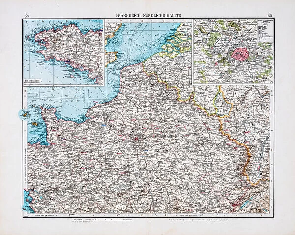 Map of France 1896