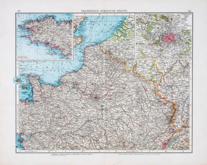 Framed Print : Map of France 1896 Framed Print : Map of France 1896
