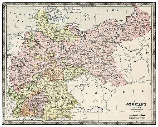 Map of Germany 1883