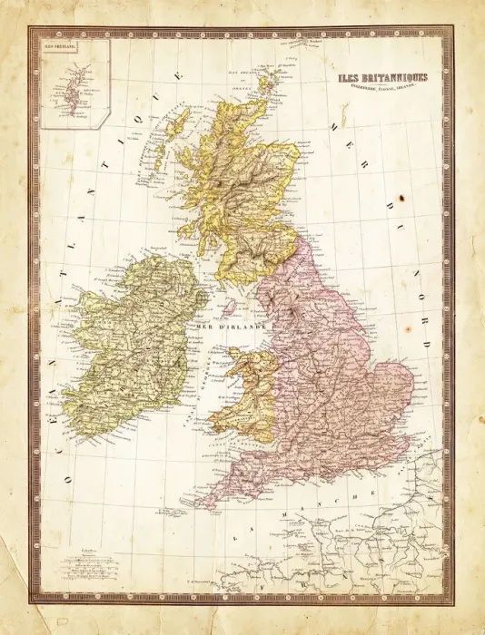 Framed Print : Map of Great Britain 1862 Framed Print : Map of Great Britain 1862