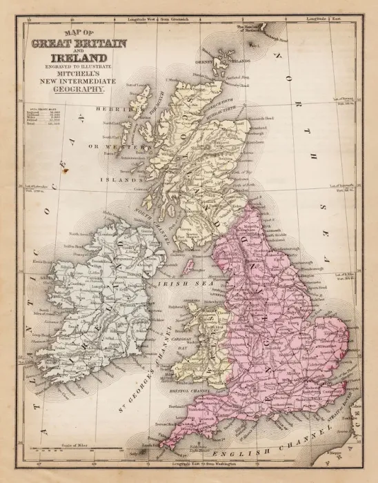 Framed Print : Map of Great Britain and Wales 1881 Framed Print : Map of Great Britain and Wales 1881