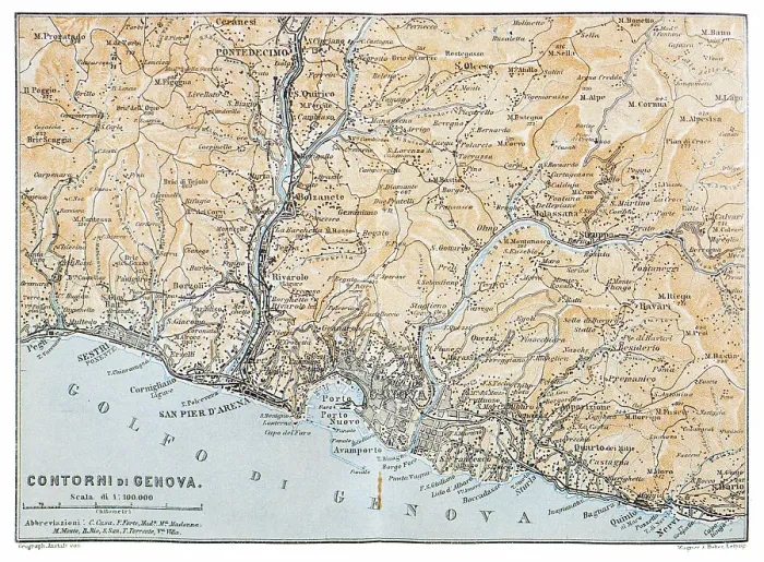 Framed Print : Map of the Gulf of Genoa, Italy - 1893 Framed Print : Map of the Gulf of Genoa, Italy - 1893