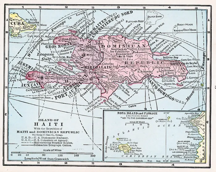 Framed Print : Map Of Haiti Framed Print : Map Of Haiti