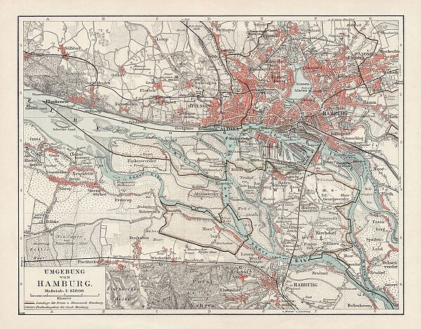 Map of Hamburg 1900