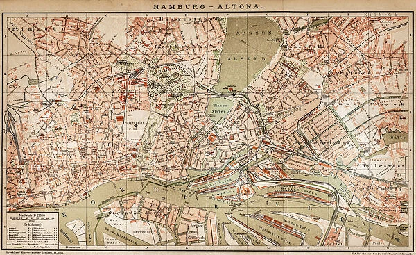 Map of Hamburg - Altona 1898