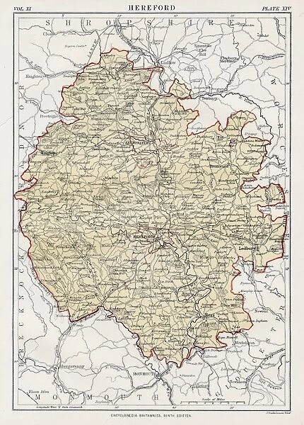 Map of Hereford 1883