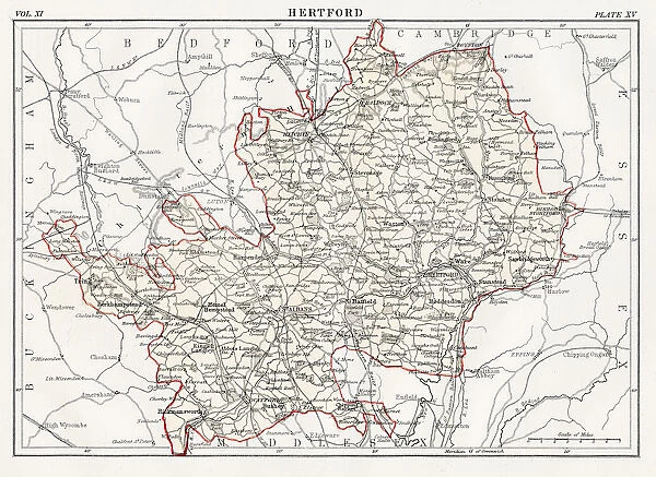 Map of Hertford 1883