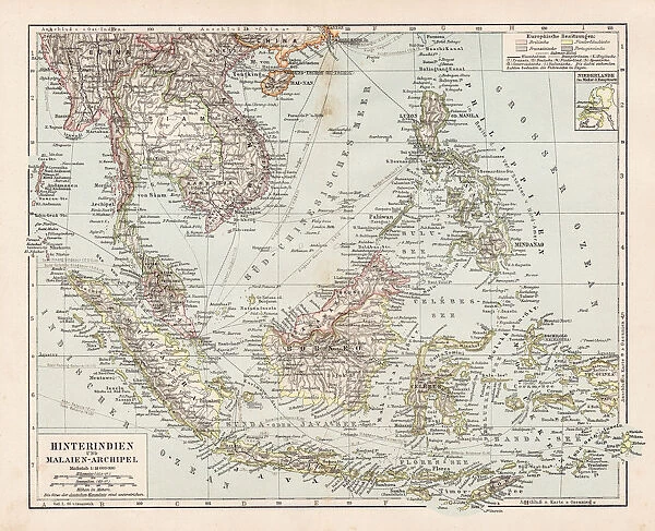 Map of Indochina 1900