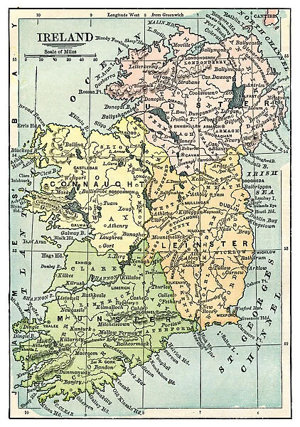 Map of Ireland 1889