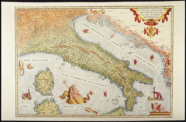 Map of Italy in 1500