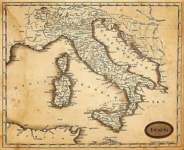 map of italy 1812