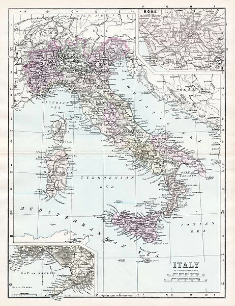 Map of Italy 1894
