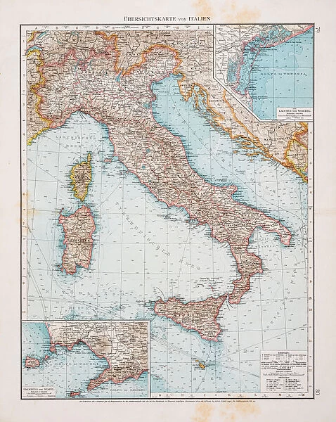 Map of Italy 1896