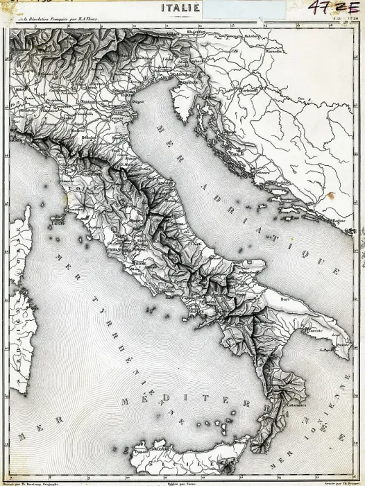 Framed Print : Map Of Italy Undated Engraving Framed Print : Map Of Italy Undated Engraving