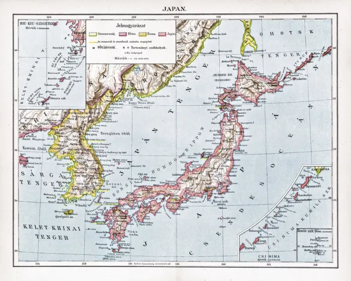 Framed Print : Map of Japan