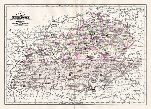 Map of Kentucky 1894