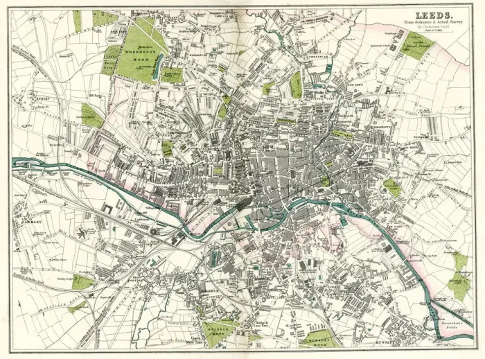 Framed Print : Map of Leeds Framed Print : Map of Leeds