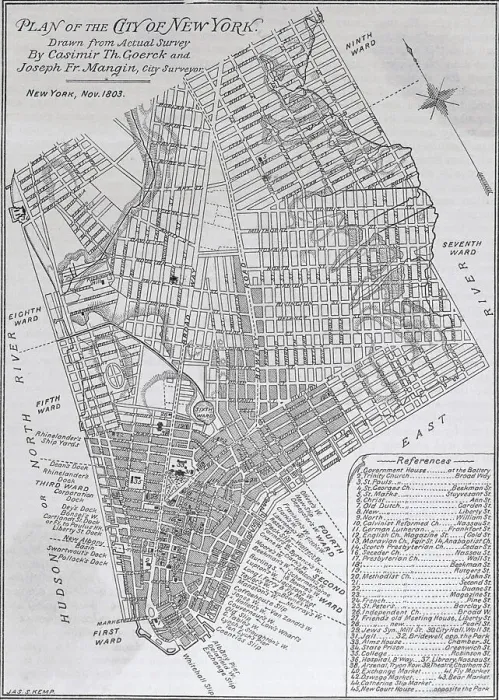 Framed Print : Map of Lower Manhattan Framed Print : Map of Lower Manhattan