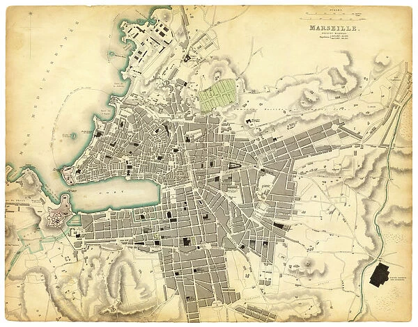 Map of Marseille 1840