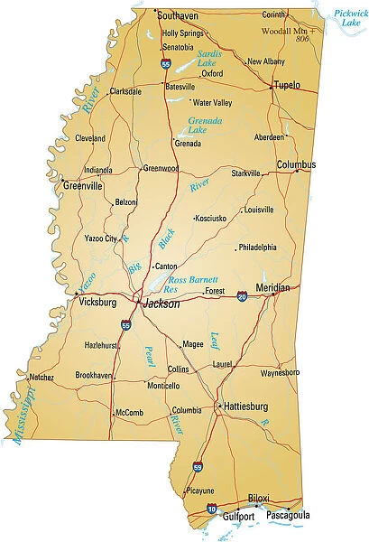 Map of Mississippi