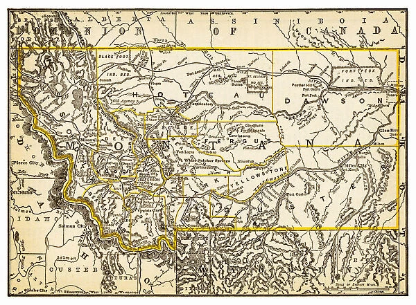Map of Montana 1893