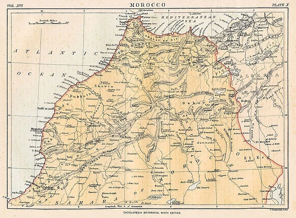 Map of Morocco 1883