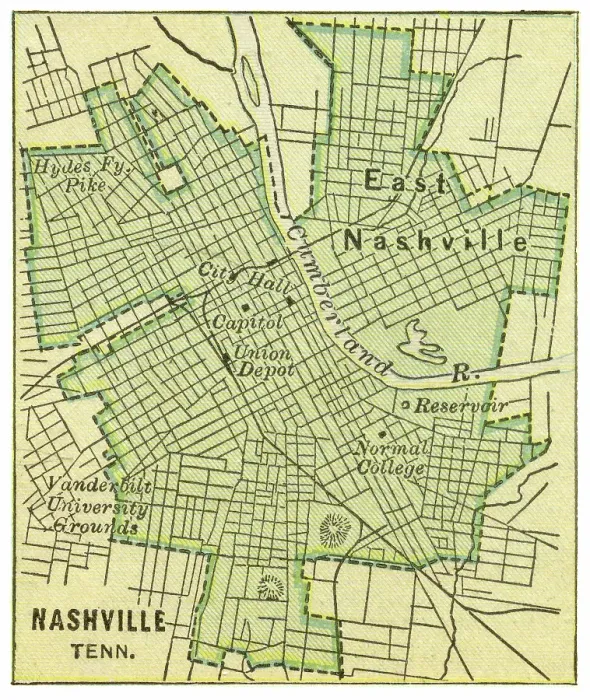 Framed Print : Map of Nashville 1899 Framed Print : Map of Nashville 1899