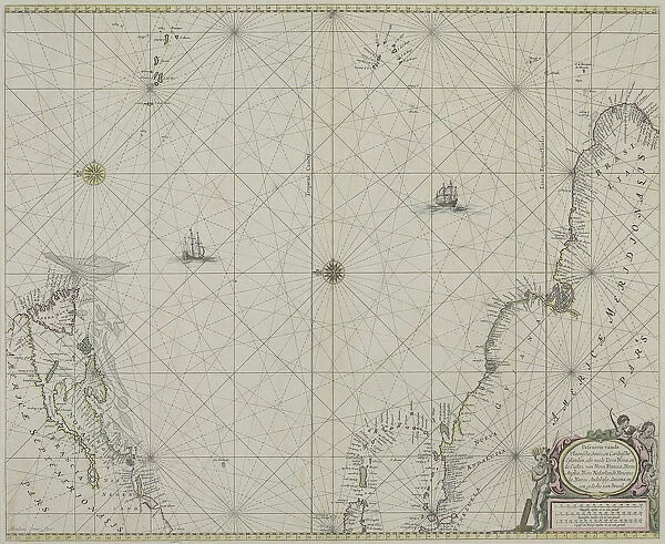 Map of nautical battle with Russian navy