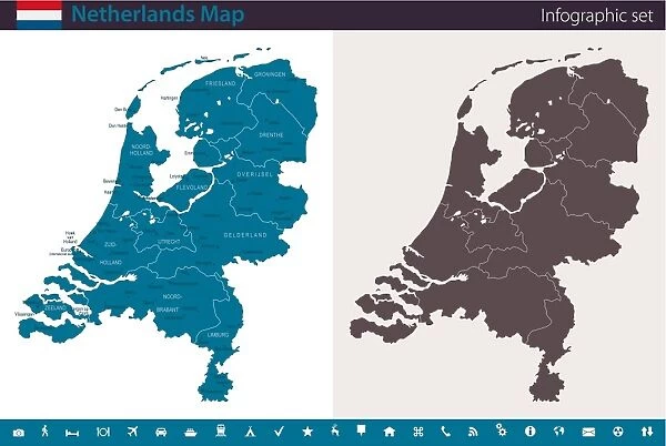 Map of Netherlands - Infographic Set