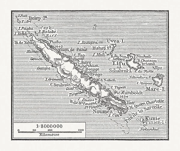 Map of New Caledonia and the Loyalty Islands, published 1897
