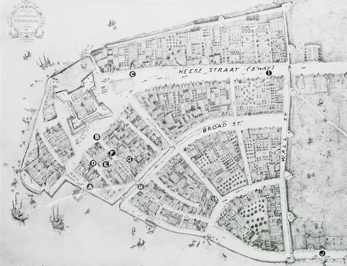 Framed Print : Map of New York in 1660 Framed Print : Map of New York in 1660