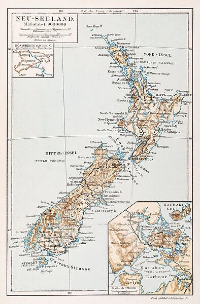 Map of New Zealand 1897