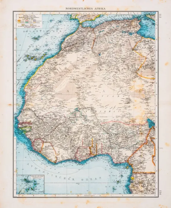 Framed Print : Map of North Africa 1896 Framed Print : Map of North Africa 1896