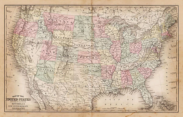 Map of North America 1881