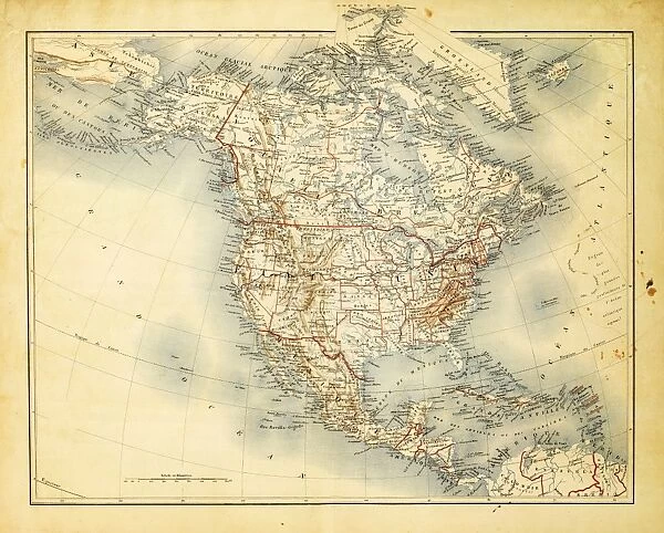 Map of North America 1882
