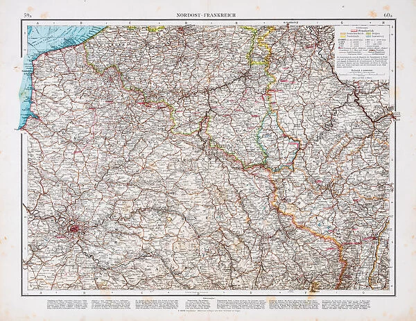 Map of North France 1896
